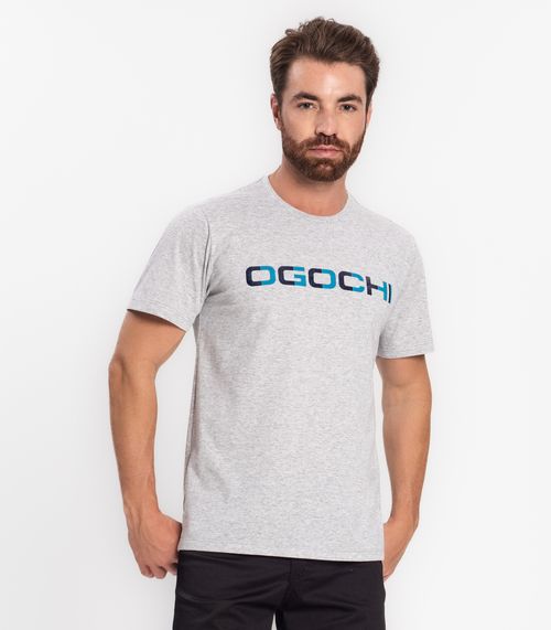 Camiseta Masculina Básica Ogochi Cinza