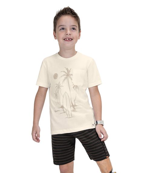 Conjunto Infantil Camiseta Com Bermuda Trick Nick Preto