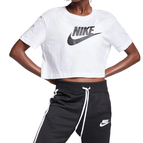Camiseta Nike Sportswear Essential Branco e Preto Feminino