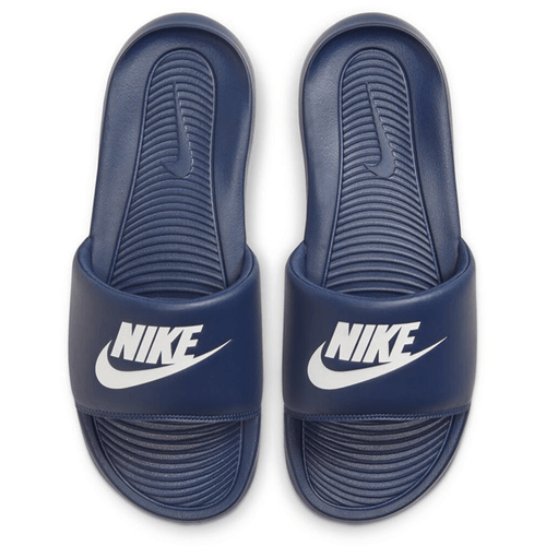 Chinelo Slide Nike Victori One Marinho e Branco Masculino