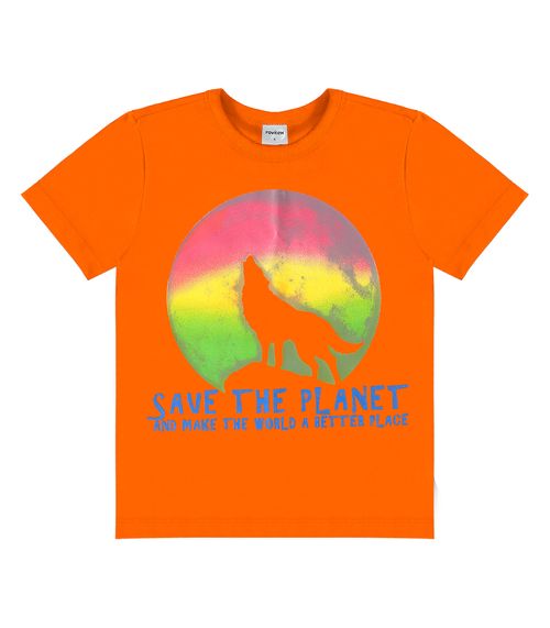 Camiseta Infantil Masculina Estampada Rovi Kids Laranja