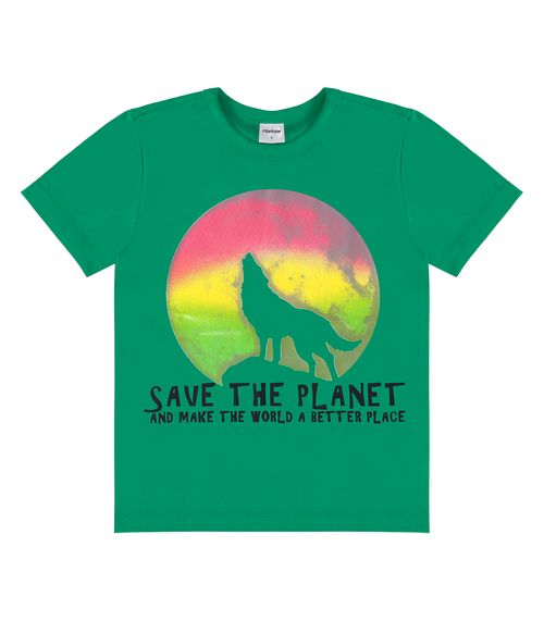 Camiseta Infantil Masculina Estampada Rovi Kids Verde