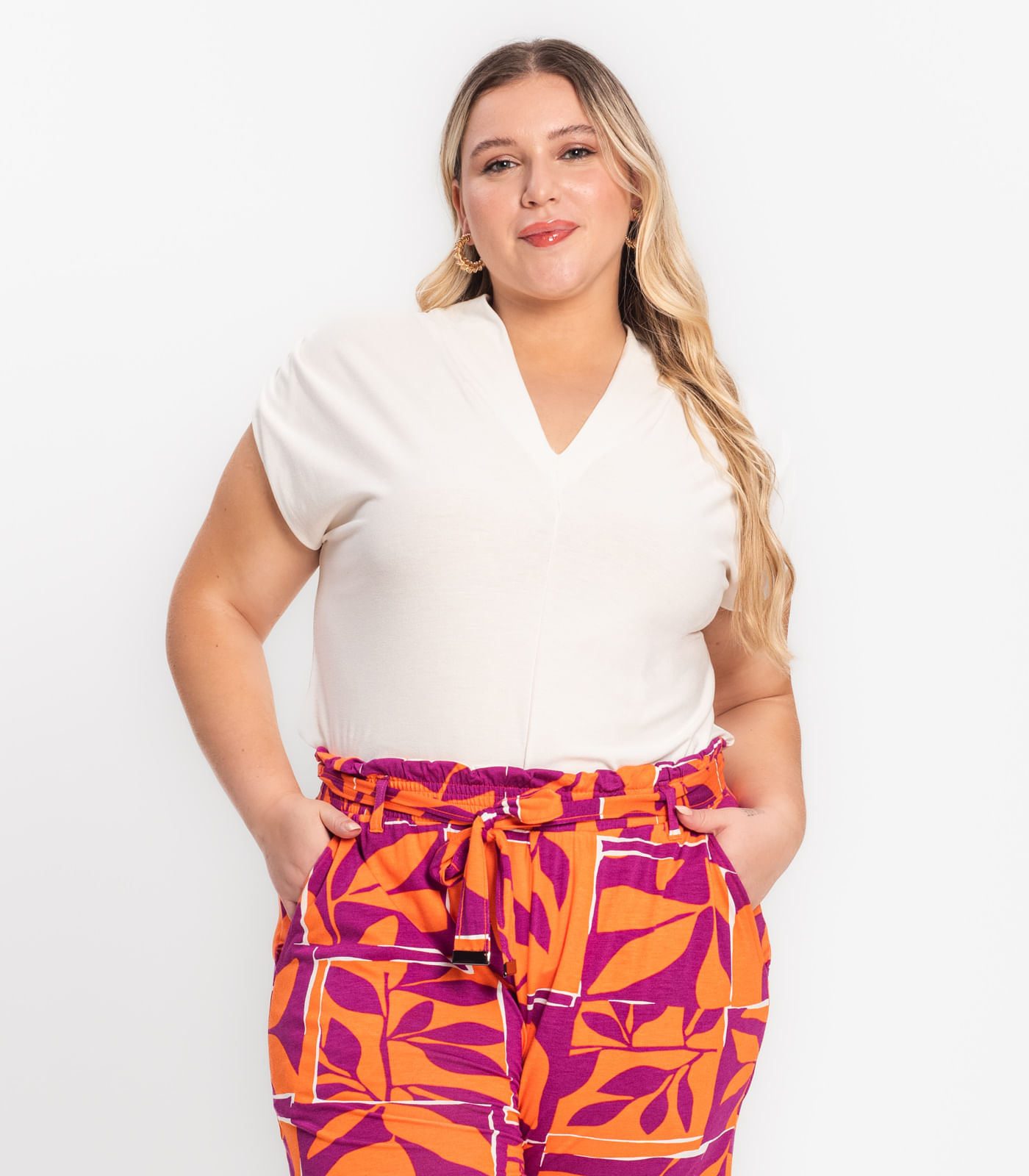 Regata Feminina Plus Size Secret Glam Bege Secret Glam