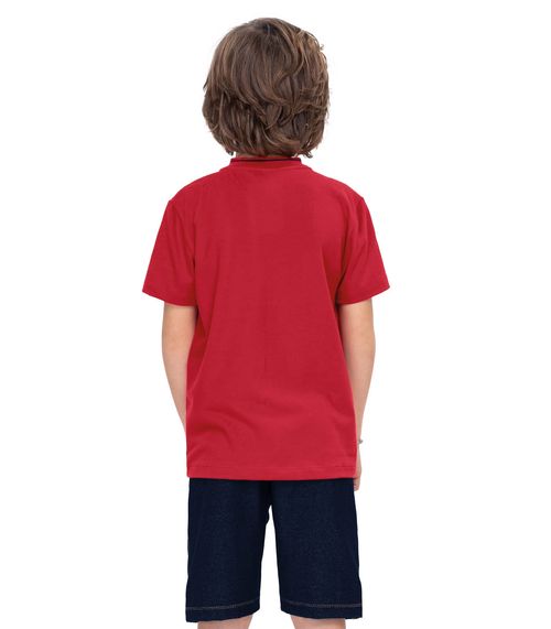 Conjunto Infantil Camiseta Com Bermuda Trick Nick Vermelho