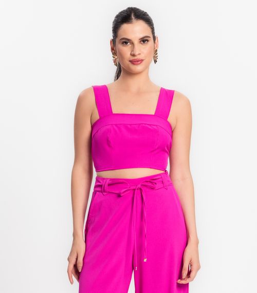 Top Feminino Em Crepe Light Endless Rosa