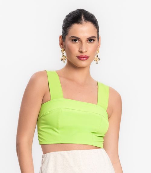 Top Feminino Em Crepe Light Endless Verde