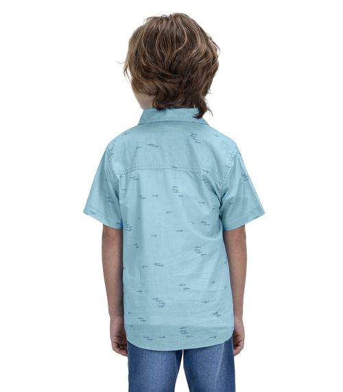 Camisa Infantil Menino Estampada Trick Nick Azul