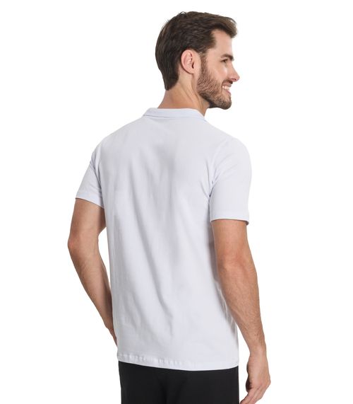 Camisa Masculina Polo Básica Rovitex Branco