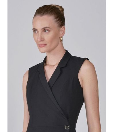 Vestido Blazer Transpassado Preto Lorrana