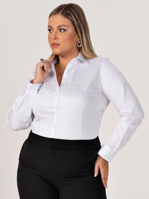 Camisa Social Básica Branca Roberta