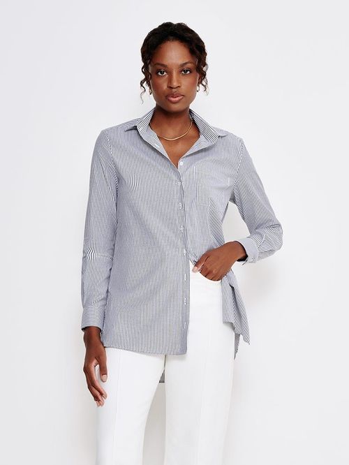 Camisa Oversized Listrada Bia