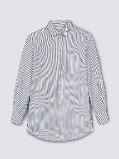 Camisa Oversized Listrada Bia