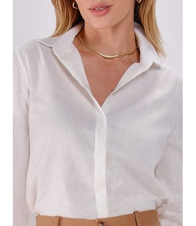 Camisa de Linho Off White Maya