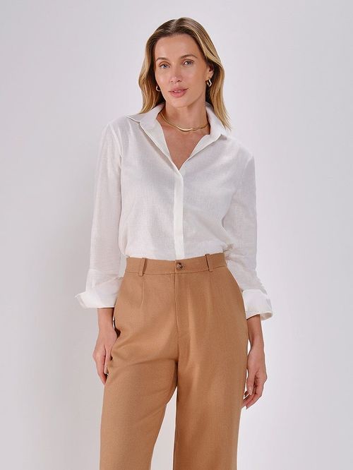 Camisa de Linho Off White Maya