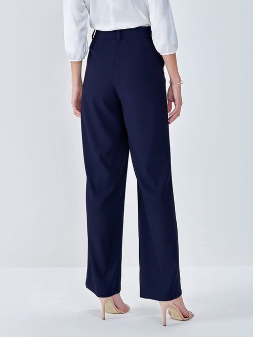 Calça Wide Leg Marinho Raíze