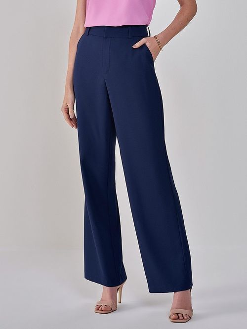 Calça Wide Leg Marinho Raíze