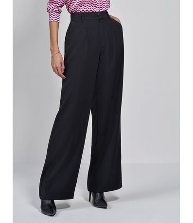 Calça Pantalona Preta de Alfaiataria Timotea
