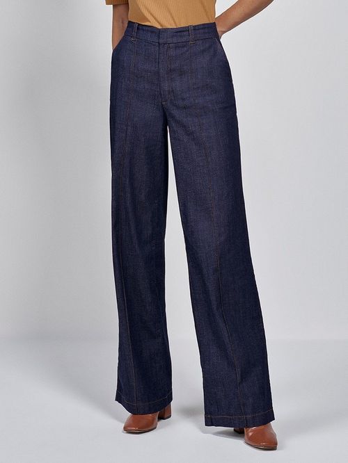 Calça Pantalona Jeans Saray