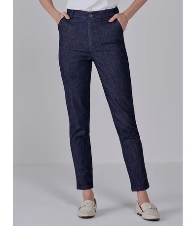 Calça Jeans Reta Azul Escuro Jamile