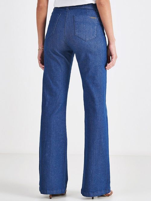 Calça Jeans Flare com Cinto Eudora