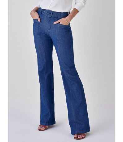 Calça Jeans Flare com Cinto Eudora