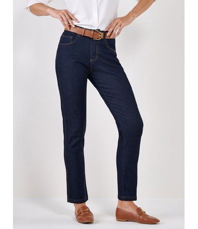 Calça Jeans Feminina Reta Marinho Lizete