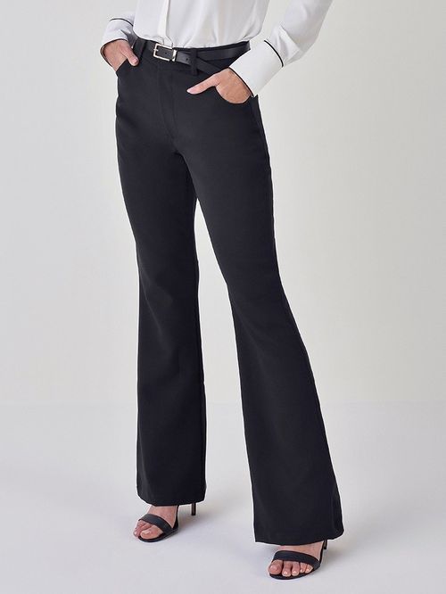 Calça Flare Social de Alfaiataria Preta Fabiola