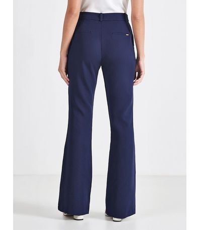 Calça Flare de Alfaiataria Marinho Vaniria