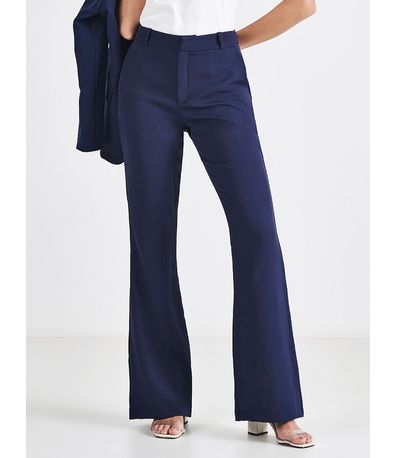 Calça Flare de Alfaiataria Marinho Vaniria