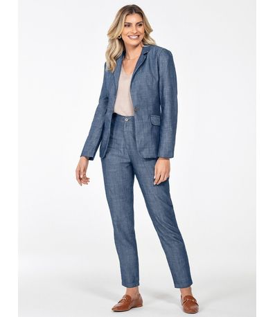 Calça Feminina Alfaiataria Jeans Marion
