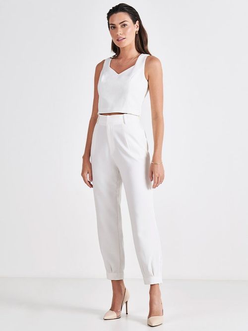 Calça de Alfaiataria Cenoura Off White Chanel