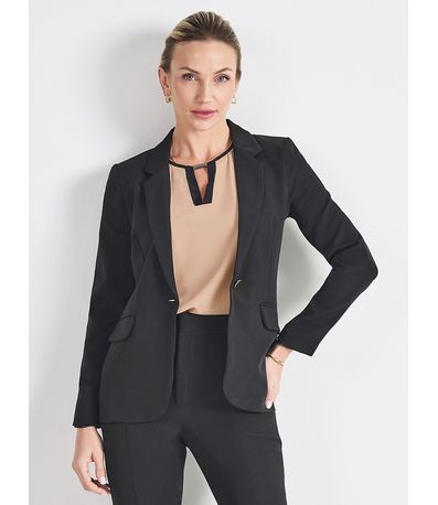 Blazer Preto Botão Único Cilene