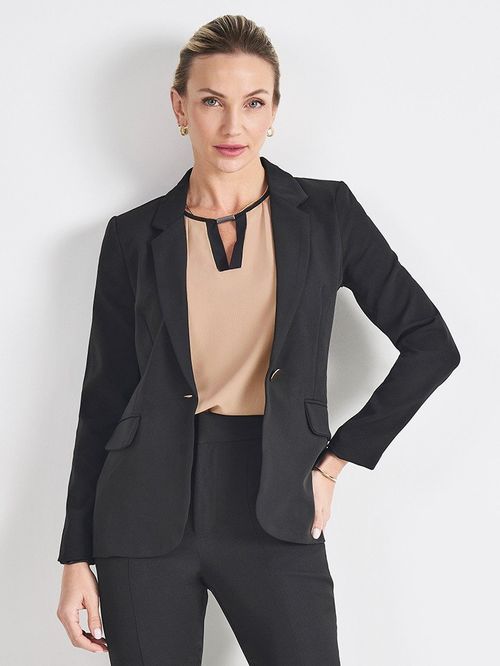 Blazer Preto Botão Único Cilene