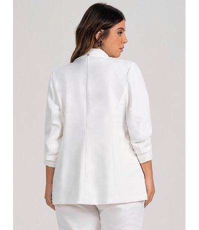 Blazer Off White Botão Único Juliete