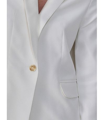 Blazer Off White Botão Único Edivânia