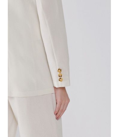 Blazer de Linho com Botão Rajado Yara