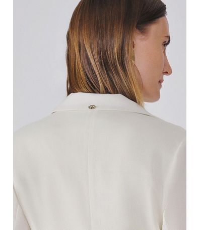 Blazer de Linho com Botão Rajado Yara