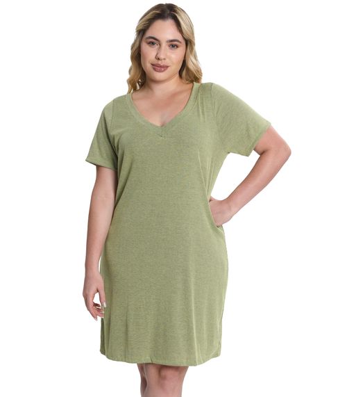 Vestido Plus Size Ribana Secret Glam Verde