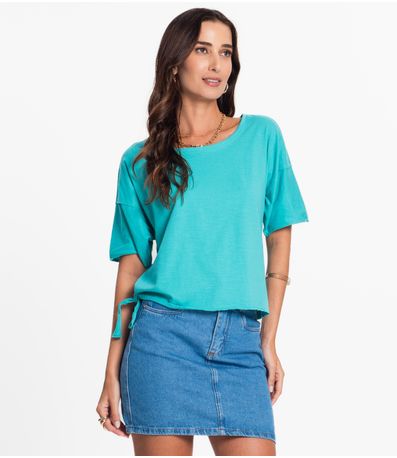 Blusa Infinita Cor Meia Malha Verde