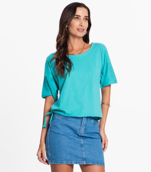 Blusa Infinita Cor Meia Malha Verde