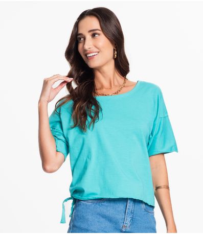 Blusa Infinita Cor Meia Malha Verde