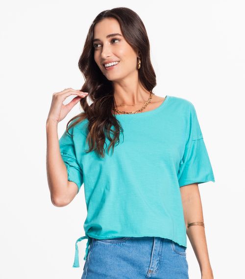 Blusa Infinita Cor Meia Malha Verde