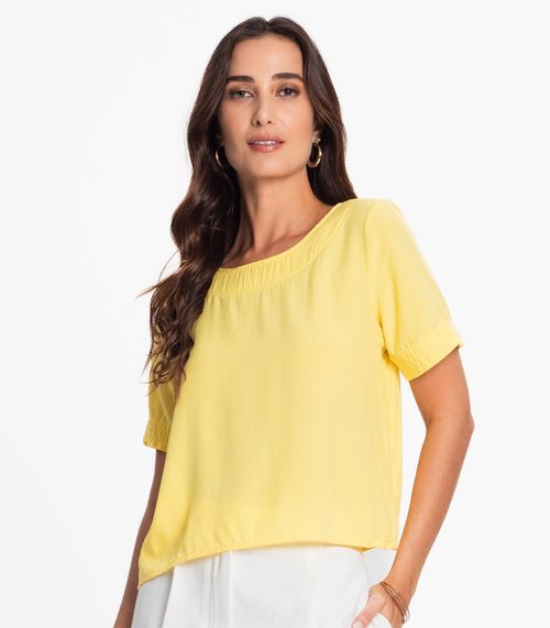 Blusa Feminina Decote Redondo Endless Amarelo