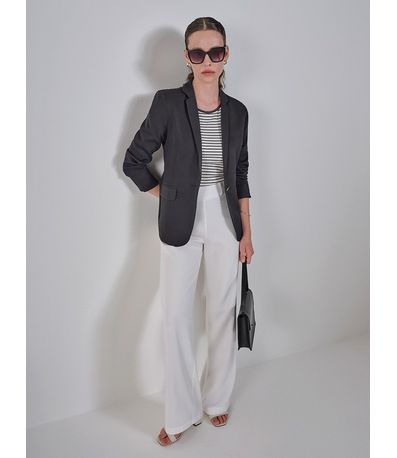 Blazer Preto Botão Único Cilene
