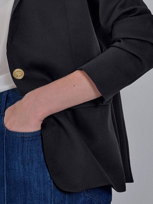 Blazer Preto Botão Único Cilene