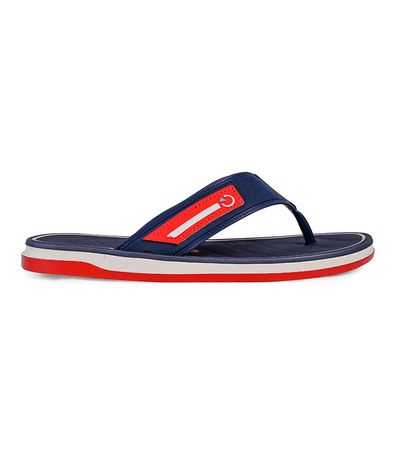 Chinelo de Dedo Cartago Bege, Azul e Vermelho Masculino