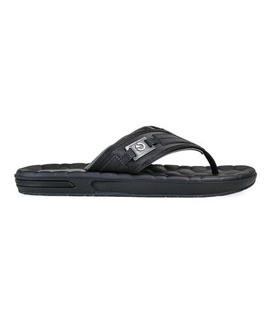 Chinelo de Dedo Cartago Preto, Cinza e Verde Masculino