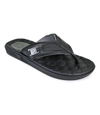 Chinelo de Dedo Cartago Preto, Cinza e Verde Masculino
