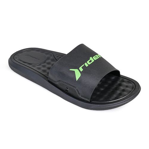 Chinelo de Dedo Step Slide Rider Preto e Verde Masculino