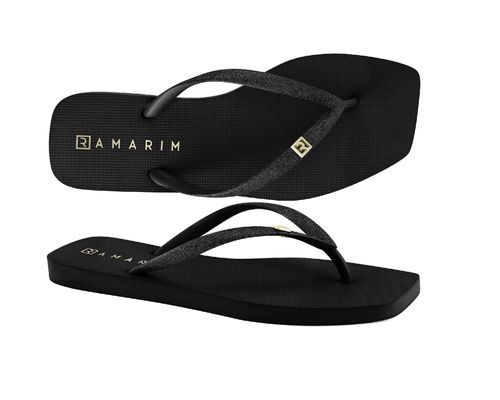 Chinelo Ramarim Azul Preto Feminino